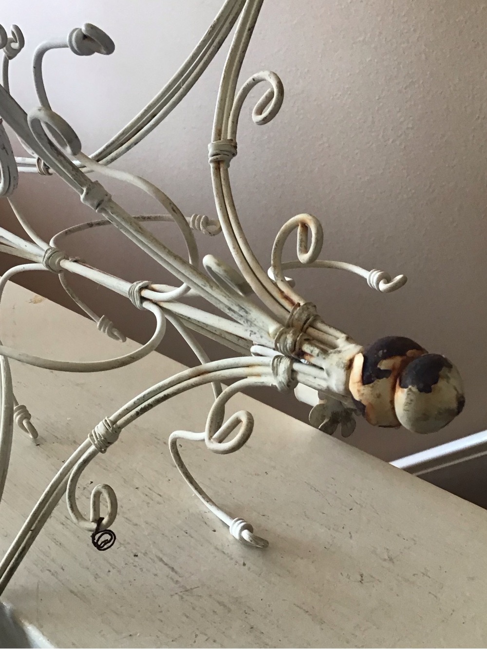 Vintage Shabby Farmhouse Cottage Metal Candelabra - Picture 4 of 4